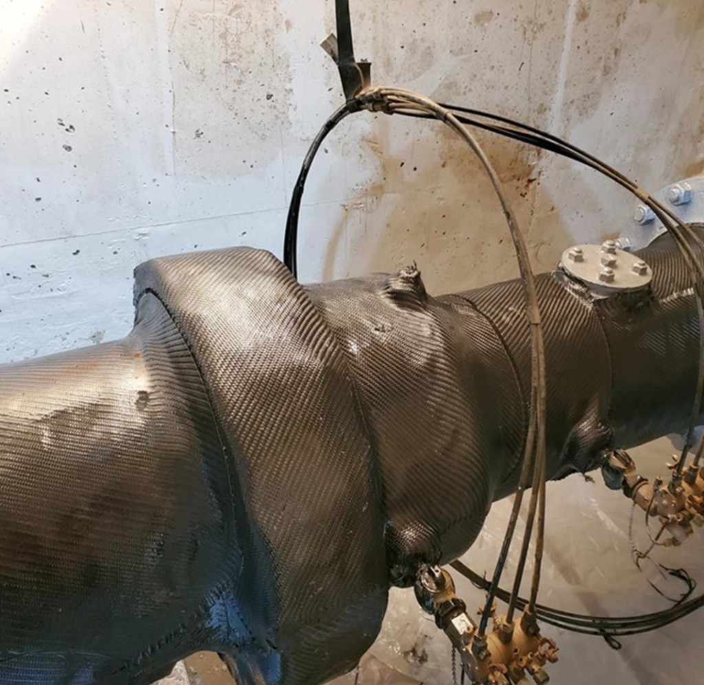 Composite Pipe Repair In Water Wastewater Facility Advanced FRP