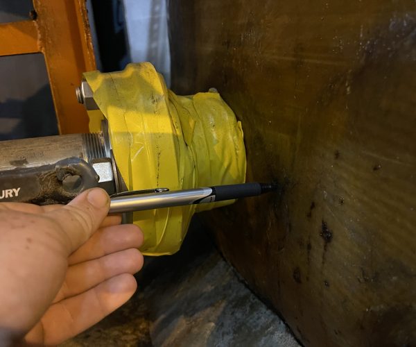 Pipe spot damage and repair