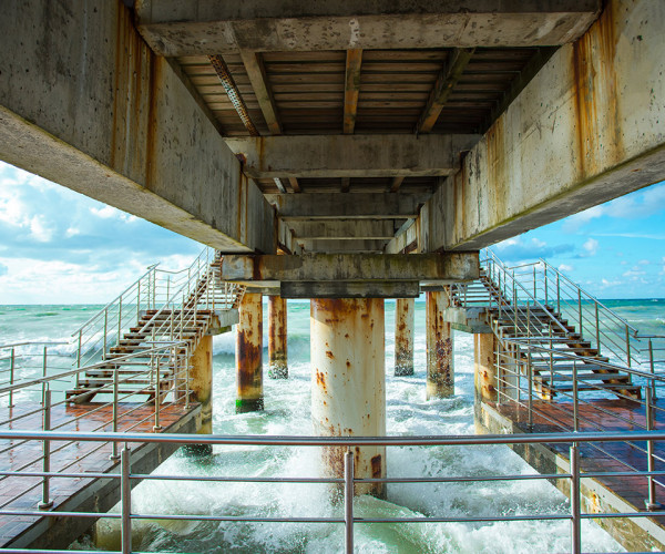 bridge in ocean