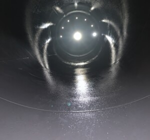 Inside view of coated tank